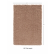 Linon Luxe Plush Shag Hand Tufted Polyester 5'x7' Rug in Sand