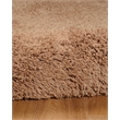 Linon Luxe Plush Shag Hand Tufted Polyester 8'x10' Rug in Sand Brown
