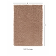 Linon Luxe Plush Shag Hand Tufted Polyester 8'x10' Rug in Sand Brown