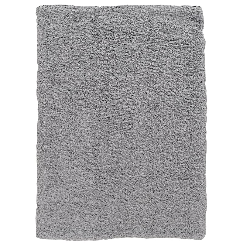 Linon Luxe Plush Shag Hand Tufted Polyester 5'x7' Rug in Gray