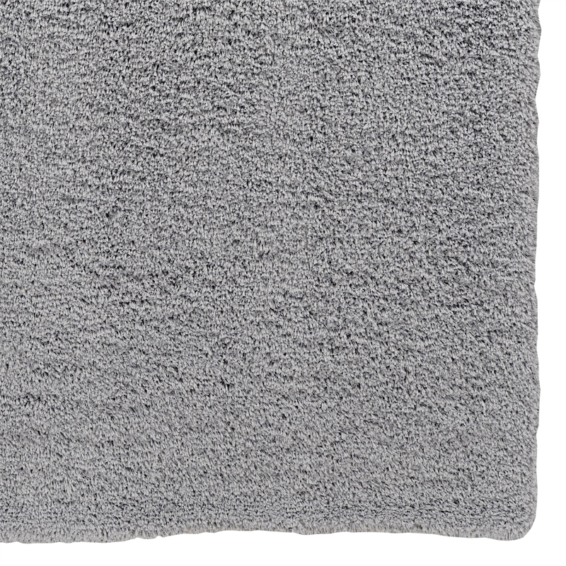 Linon Luxe Plush Shag Hand Tufted Polyester 5'x7' Rug in Gray