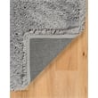 Linon Luxe Plush Shag Hand Tufted Polyester 8'x10' Rug in Gray
