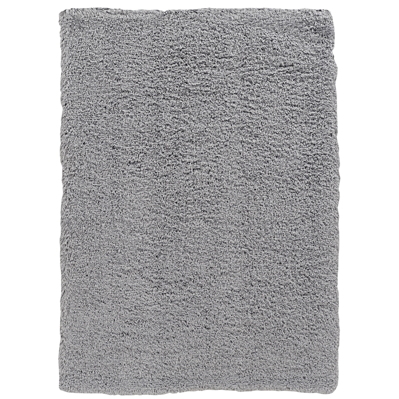 Linon Luxe Plush Shag Hand Tufted Polyester 8'x10' Rug in Gray