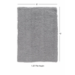 Linon Luxe Plush Shag Hand Tufted Polyester 8'x10' Rug in Gray