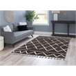 Linon Ibiza Zip Hand Tufted Microfiber Polyester 5'x7' Rug in Gray