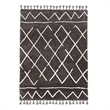 Linon Ibiza Zip Hand Tufted Microfiber Polyester 5'x7' Rug in Gray