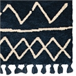 Linon Ibiza Zag Hand Tufted Microfiber Polyester 8'x10' Rug in Blue