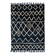 Linon Ibiza Zag Hand Tufted Microfiber Polyester 8'x10' Rug in Blue