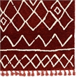 Linon Ibiza Zot Hand Tufted Microfiber Polyester 5'x7' Rug in Rust Red