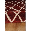 Linon Ibiza Zot Hand Tufted Microfiber Polyester 8'x10' Rug in Rust Red