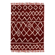 Linon Ibiza Zot Hand Tufted Microfiber Polyester 8'x10' Rug in Rust Red