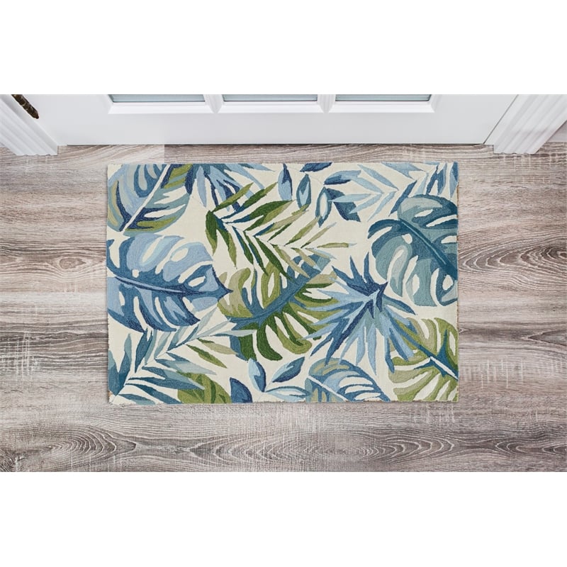 Linon Tripoli Bermuda Hand Tufted Polyester 2'x3' Rug in Ivory