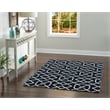 Linon Tripoli Intent Hand Tufted Polyester 5'x7' Rug in Navy