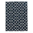 Linon Tripoli Intent Hand Tufted Polyester 5'x7' Rug in Navy