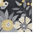 Linon Tripoli Wildflower Hand Tufted Polyester 2'x3' Rug in Gray