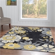 Linon Tripoli Wildflower Hand Tufted Polyester 5'x7' Rug in Gray
