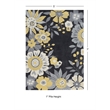 Linon Tripoli Wildflower Hand Tufted Polyester 5'x7' Rug in Gray