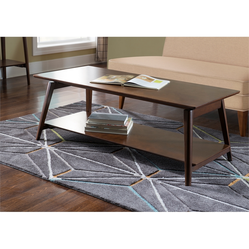 Linon Tripoli Prisma Hand Tufted Polyester 5'x7' Rug in Charcoal