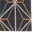 Linon Tripoli Prisma Hand Tufted Polyester 5'x7' Rug in Charcoal