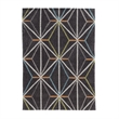 Linon Tripoli Prisma Hand Tufted Polyester 5'x7' Rug in Charcoal