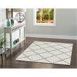 Linon Tripoli Rope Hand Tufted Polyester 5'x7' Rug in Ivory