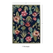 Linon Tripoli Cactus Hand Tufted Polyester 5'x7' Rug in Navy