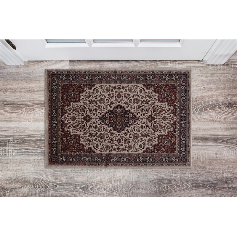 Linon Emerald Barton Woven Microfiber Polyester 2'2