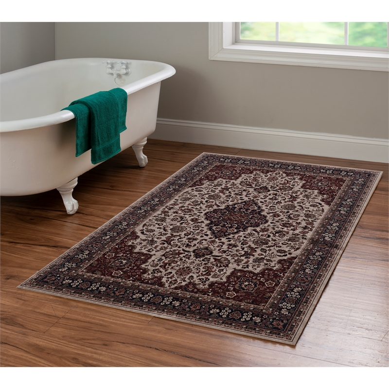 Linon Emerald Barton Woven Microfiber Polyester 3'3