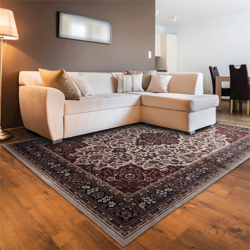 Linon Emerald Barton Woven Microfiber Polyester 6'7