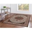 Linon Emerald Harris Woven Microfiber Polyester 5'x7' Rug in Cream
