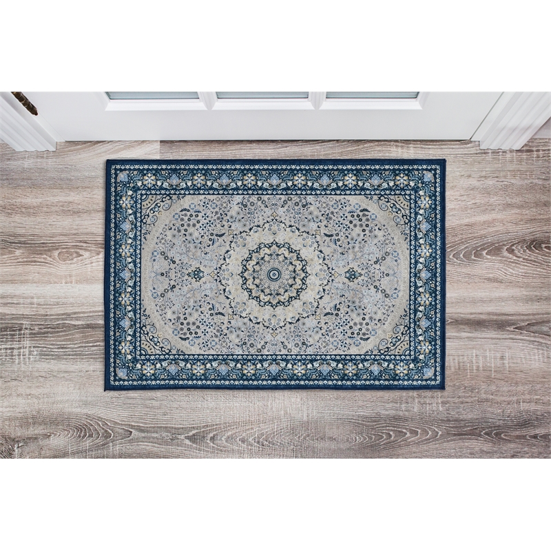 Linon Emerald Paulson Woven Microfiber Polyester 2'2