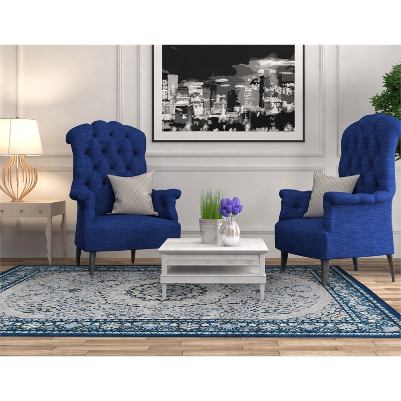 Linon Emerald Paulson Woven Microfiber Polyester 6'7