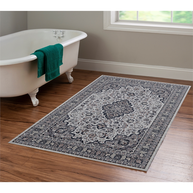 Linon Emerald Barton Woven Microfiber Polyester 3'3