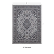 Linon Emerald Barton Woven Microfiber Polyester 5'x 7' Rug in Cream