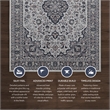 Linon Emerald Barton Woven Microfiber Polyester 5'x 7' Rug in Cream