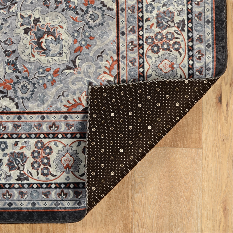 Linon Emerald Barton Woven Microfiber Polyester 3'3