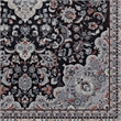 Linon Emerald Barton Woven Microfiber Polyester 5'x 7' Rug in Black