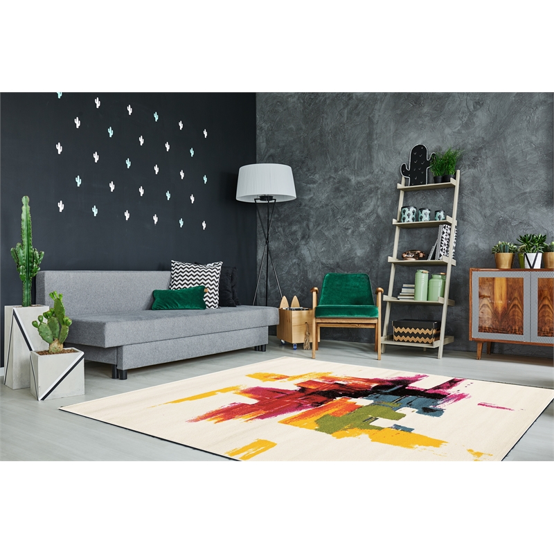 Linon Marisol Brushstroke Power Loomed Polypropylene 8'x10'3