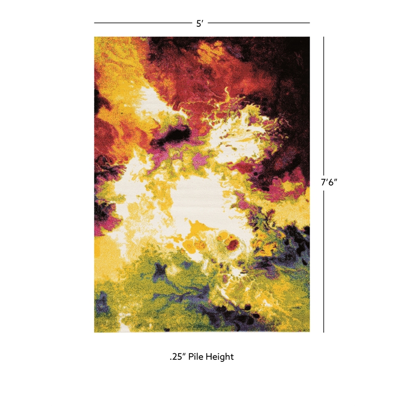 Linon Marisol Volcano Power Loomed Polypropylene 5'x7'6