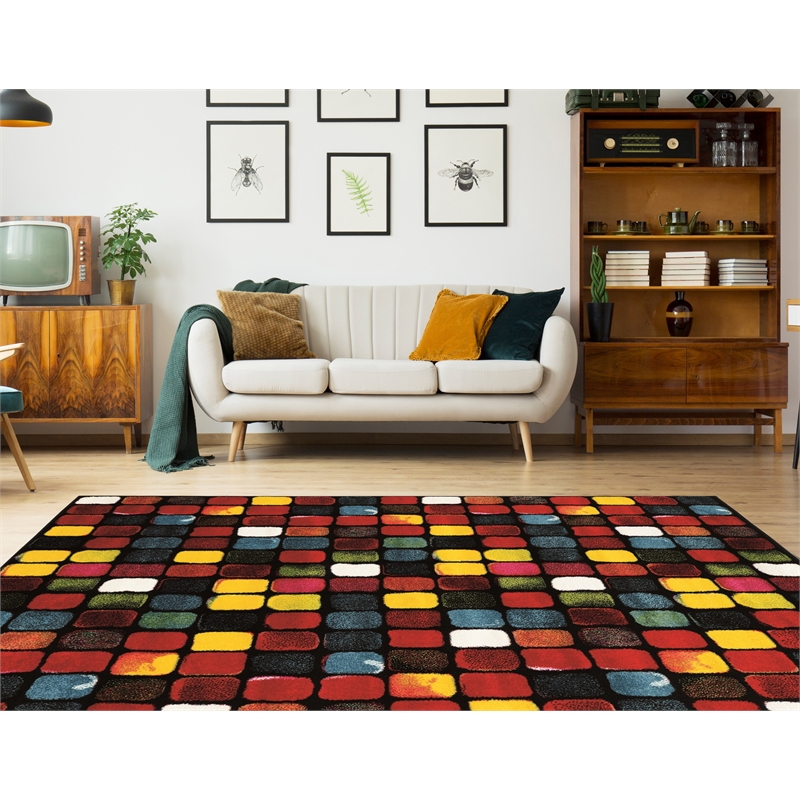 Linon Marisol Paint Box Power Loomed Polypropylene 8'x10'3