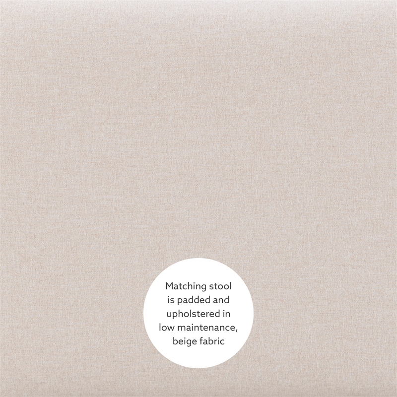 Linon Cyndi Wood Vanity & Padded Stool Set Flip Up Mirror 2 Drawers in Gray Wash