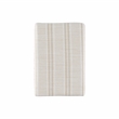 Linon Claridge Bar Stool Natural Stripe Padded Seat Wood Frame in Rustic Brown