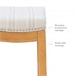 Linon Claridge Backless Counter Stool Striped Padded Seat Wood Frame in Brown