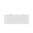 Linon Alick Wood Geo Texture 6 Drawer Dresser with Gold Hardware in Glossy White