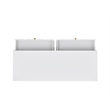 Linon Alick Wood Geo Texture 6 Drawer Dresser with Gold Hardware in Glossy White