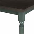 Linon Willow 2 Tone Five Piece Upholstered Dining Set in Teal Blue Wood