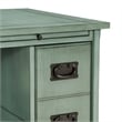 Linon Parnell Storage Side Table/Cabinet with Pull Out Shelf in Teal Wood