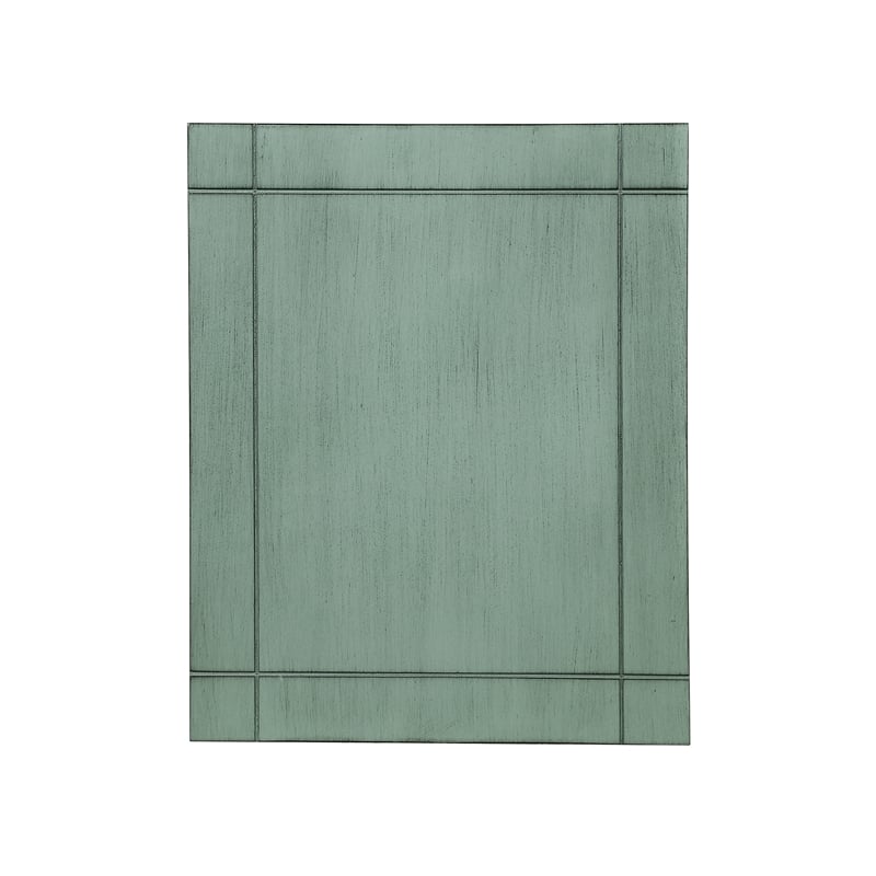 Linon Parnell Storage Side Table/Cabinet with Pull Out Shelf in Teal Wood