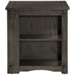 Linon Parnell Storage Side Table/Cabinet with Pull Out Shelf in Gray Wood