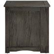 Linon Parnell Storage Side Table/Cabinet with Pull Out Shelf in Gray Wood